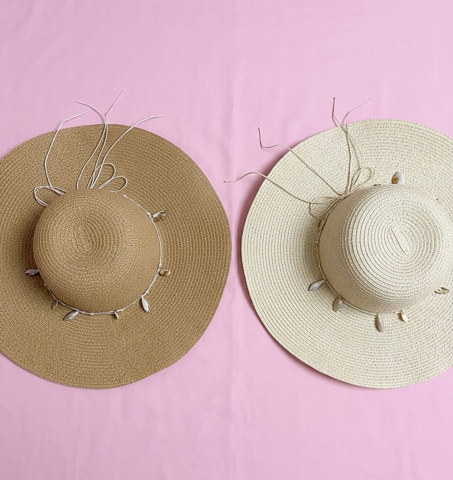 Wide-Brim Straw Sun Hat