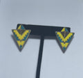 Southwestern Enamel Triangle Stud Earrings