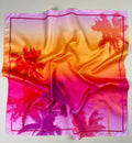 The Sunset Palm Satin Scarf