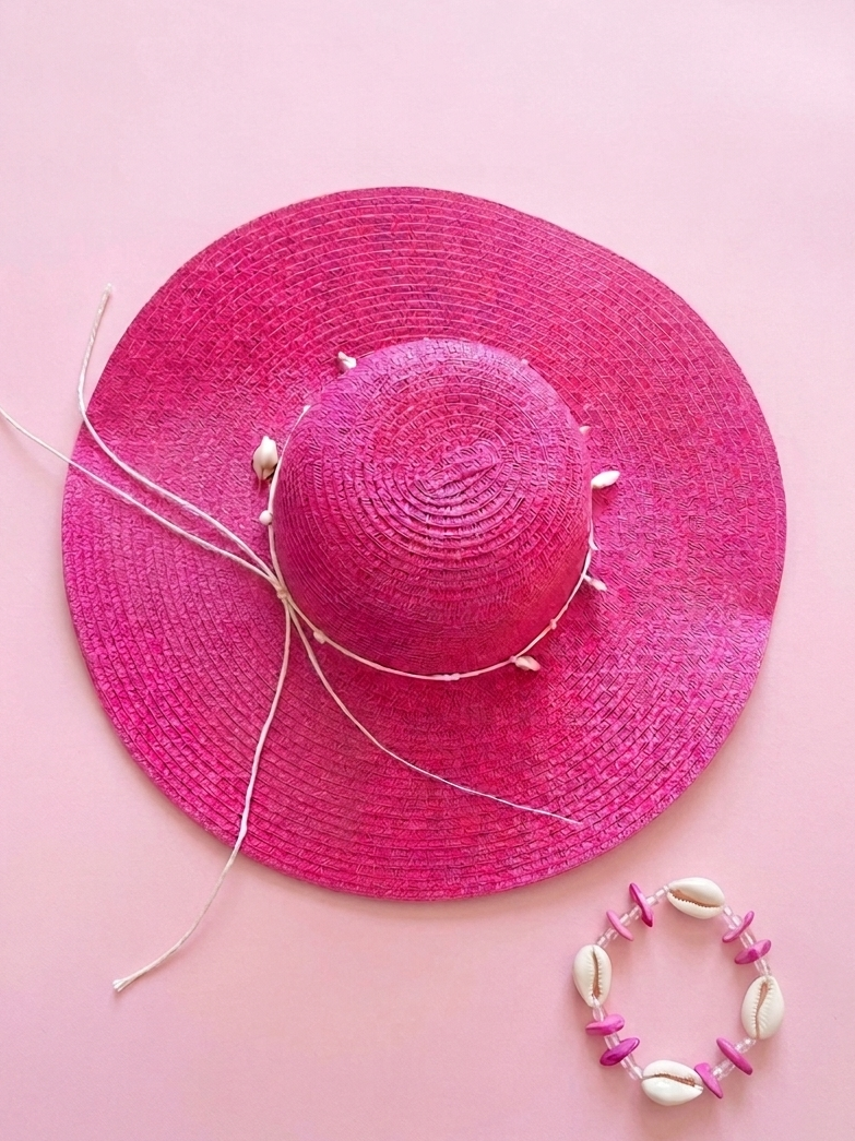Wide-Brim Straw Sun Hat