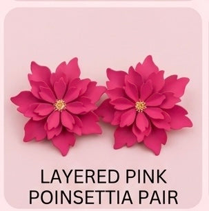 The Layered Poinsettia Earrings