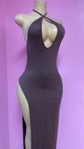 High-Slit Halter Maxi